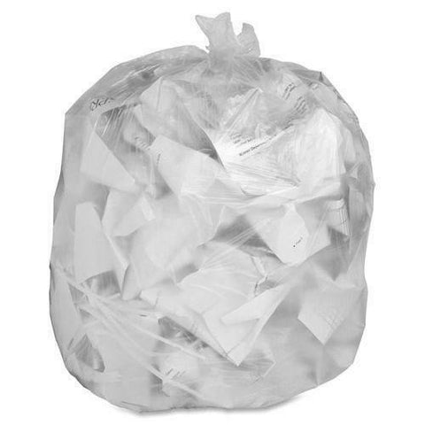 Uline S-23689C Trash Bags 2 Mil 65 Gallon 44X55 Clear 80ct Bags per Case