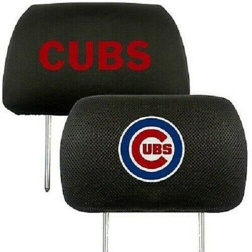 MLB Chicago Cubs Headrest Cover Double Side Embroidered Pair by Fanmats