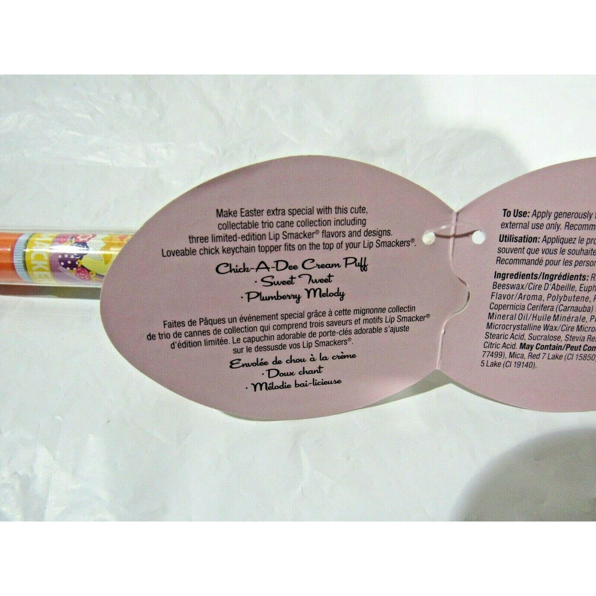 Lip Smacker Chick Trio Balm Cream Puff Sweet Tweet Plumberry Melody net wt.42oz