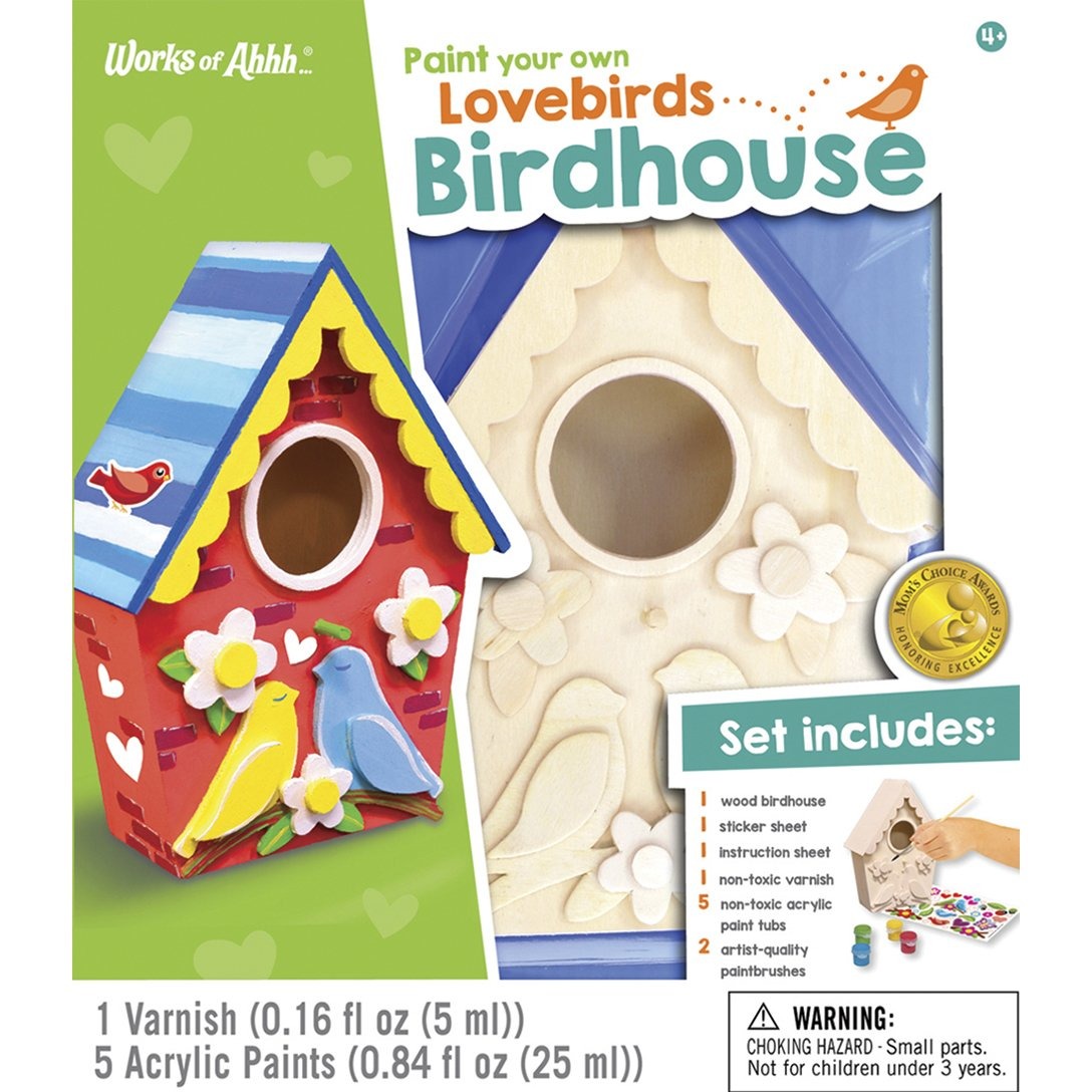 MasterPieces Works of Ahhh... Lovebird Birdhouse Wood Paint Kit 21637