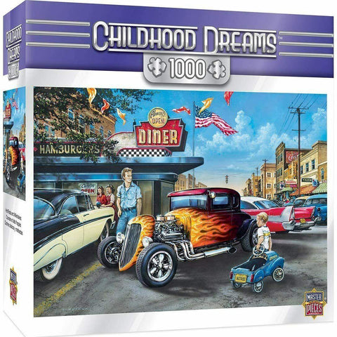 Childhood Dreams Hot Rods and Milkshakes 1000 pc Puzzle Masterpieces #71811