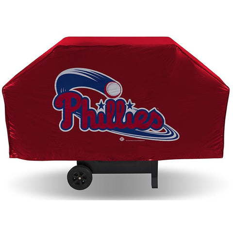 MLB Philadelphia Phillies 68 Inch Red Vinyl Economy Gas / Charcoal Grill Cover