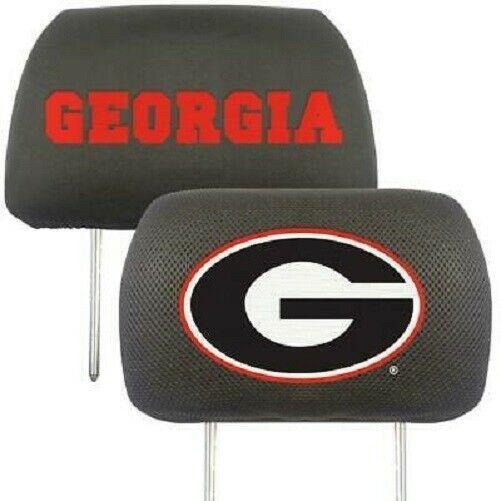 NCAA Georgia Bulldogs Embroidered Logo Headrest Covers Set of 2 by Fanmats