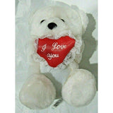 White Valentine's Day Bear Holding Red Heart "I Love You" Plush 6.5" by Genich