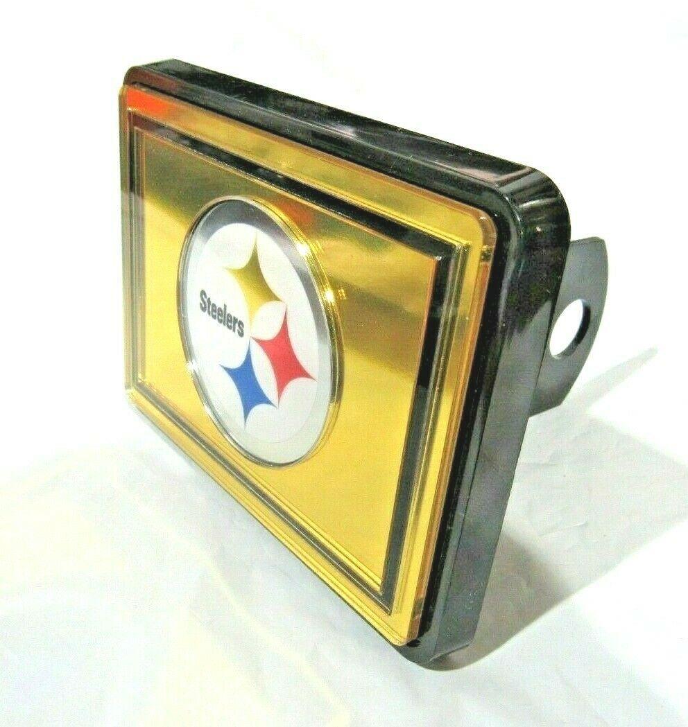 NFL Pittsburgh Steelers Gold Laser Cut Trailer Hitch Cap Cover Universal Fit