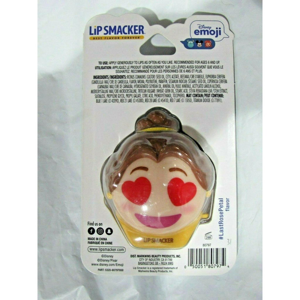 Lip Smacker Disney emoji Belle Lip Balm Flavor LastRosePetal wt .26oz