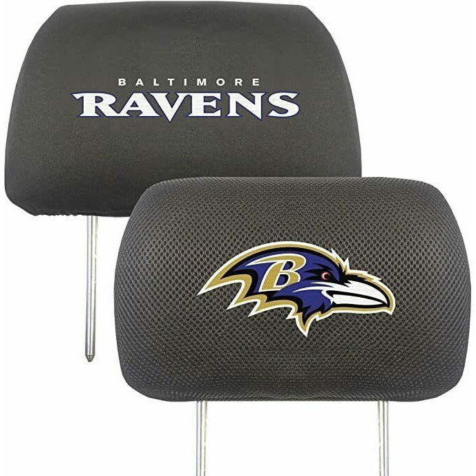 NFL Baltimore Ravens Embroidered Logo Headrest Covers Set of 2 by Fanmats