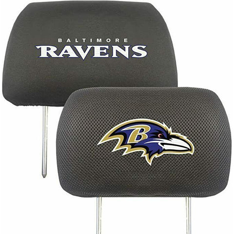 NFL Baltimore Ravens Head Rest Cover Double Side Embroidered Pair by Fanmats