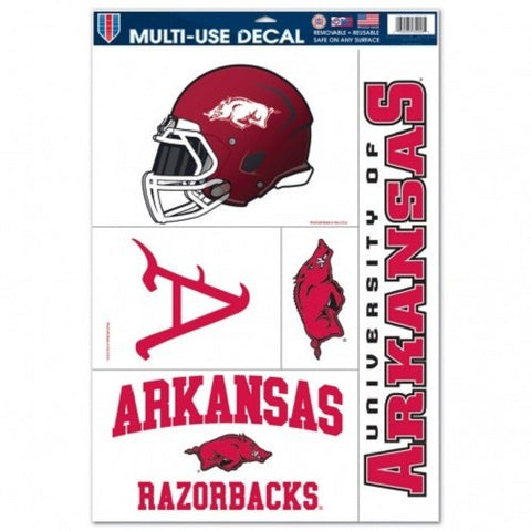 NCAA Arkansas Razorbacks Ultra Decals Set of 5 By WinCraft