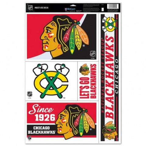 NHL Chicago Blackhawks Ultra Decals Set of 5 By WINCRAFT Since