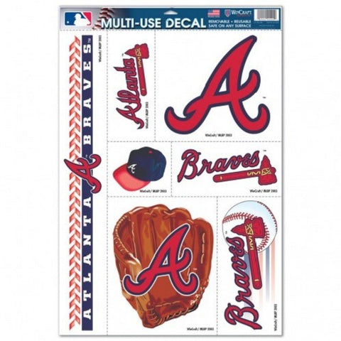 MLB Atlanta Braves Ultra Decals Set of 7 By WinCraft