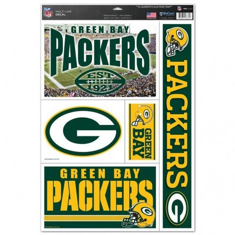 NFL Green Bay Packers Ultra Decals Set of 5 By WINCRAFT