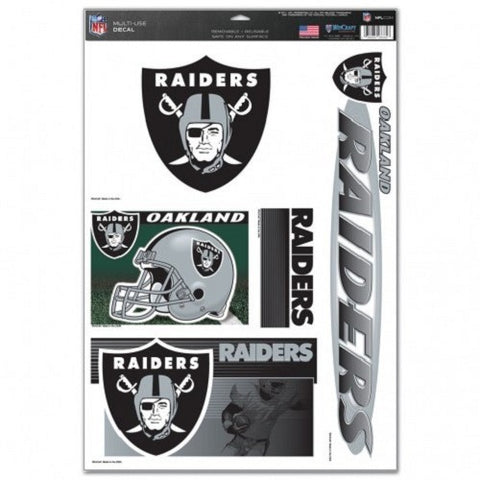 NFL Oakland Raiders Ultra Decals Set of 5 By WINCRAFT