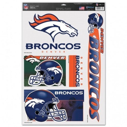 NFL Denver Broncos Ultra Decals Set of 5 By WINCRAFT