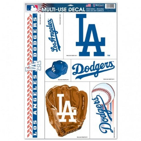 MLB Los Angeles Dodgers Ultra Decals Set of 7 By WinCraft Blue LA