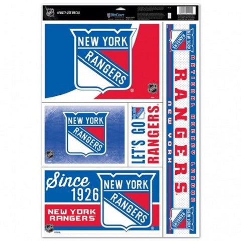 NHL New York Rangers Ultra Decals Set of 5 By WINCRAFT Since