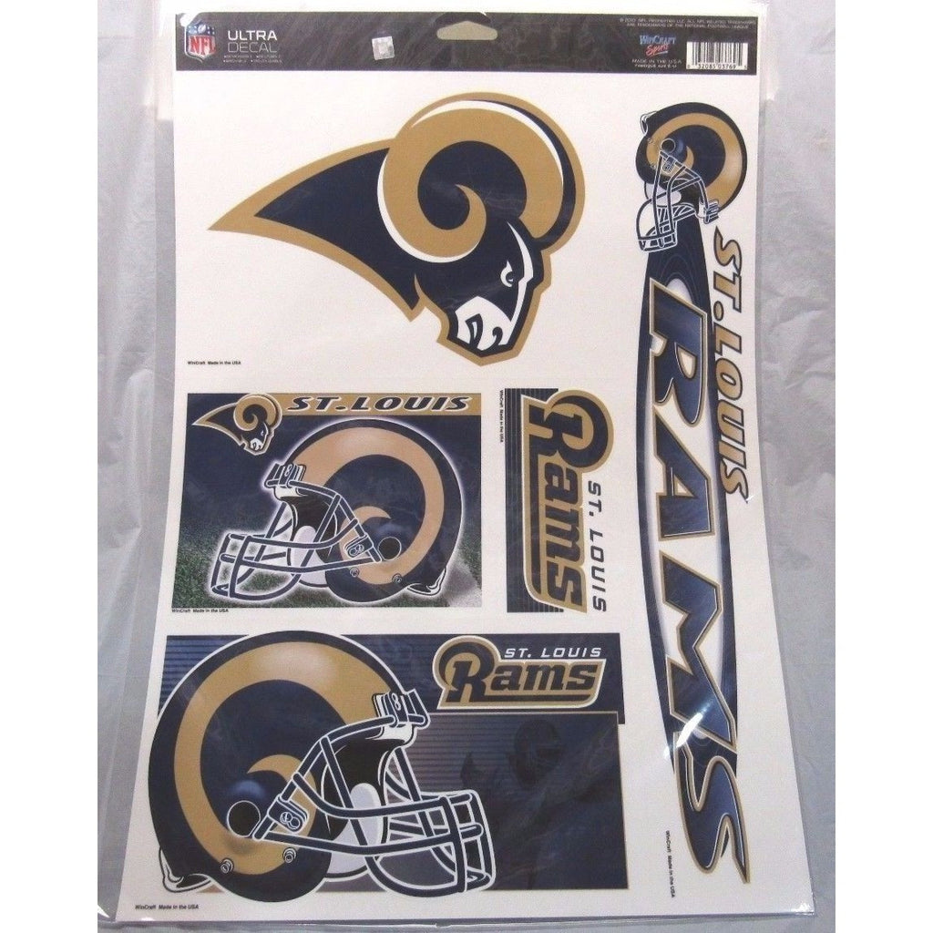 NFL St. Louis Rams Ultra Decals Set of 5 By WINCRAFT – All Sports-N-Jerseys
