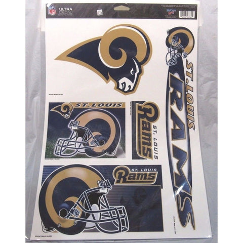 NFL St. Louis Rams Ultra Decals Set of 5 By WINCRAFT