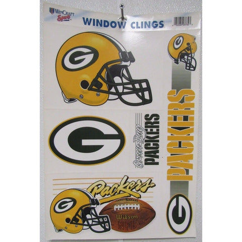 NFL Green Bay Packers Ultra Decals Window Cling Set of 5 By WINCRAFT