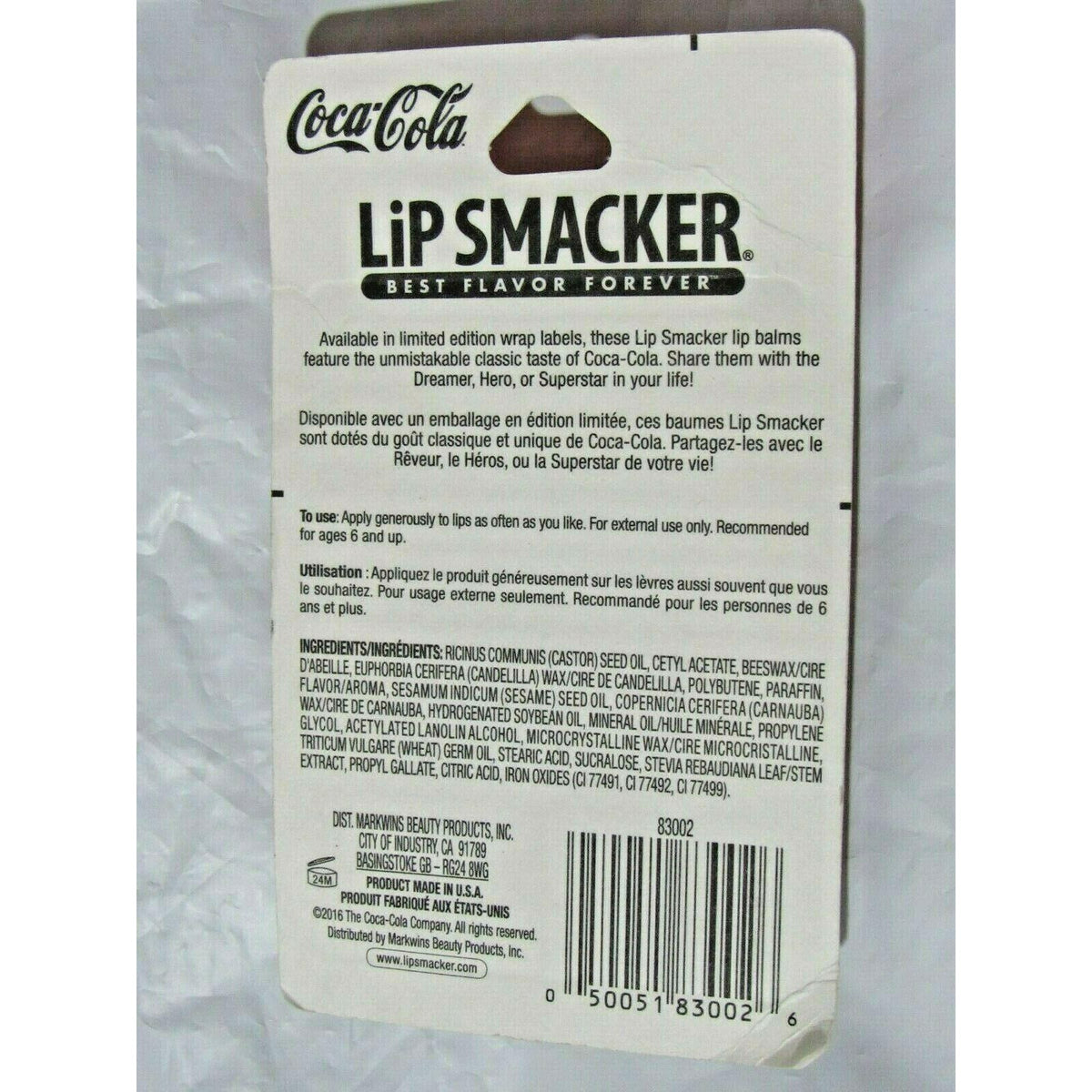 Lip Smacker Coca-Cole Lip Balm 3 Pack Flavor all Coca-Cole total net wt .42oz
