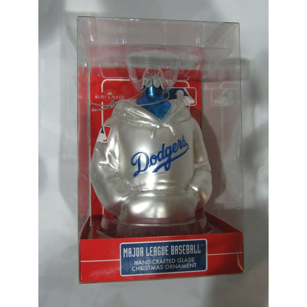 Kurt S. Adler Los Angeles Dodgers Glass Hoodie Sweatshirt Ornament 4.5″x3.5″x2″