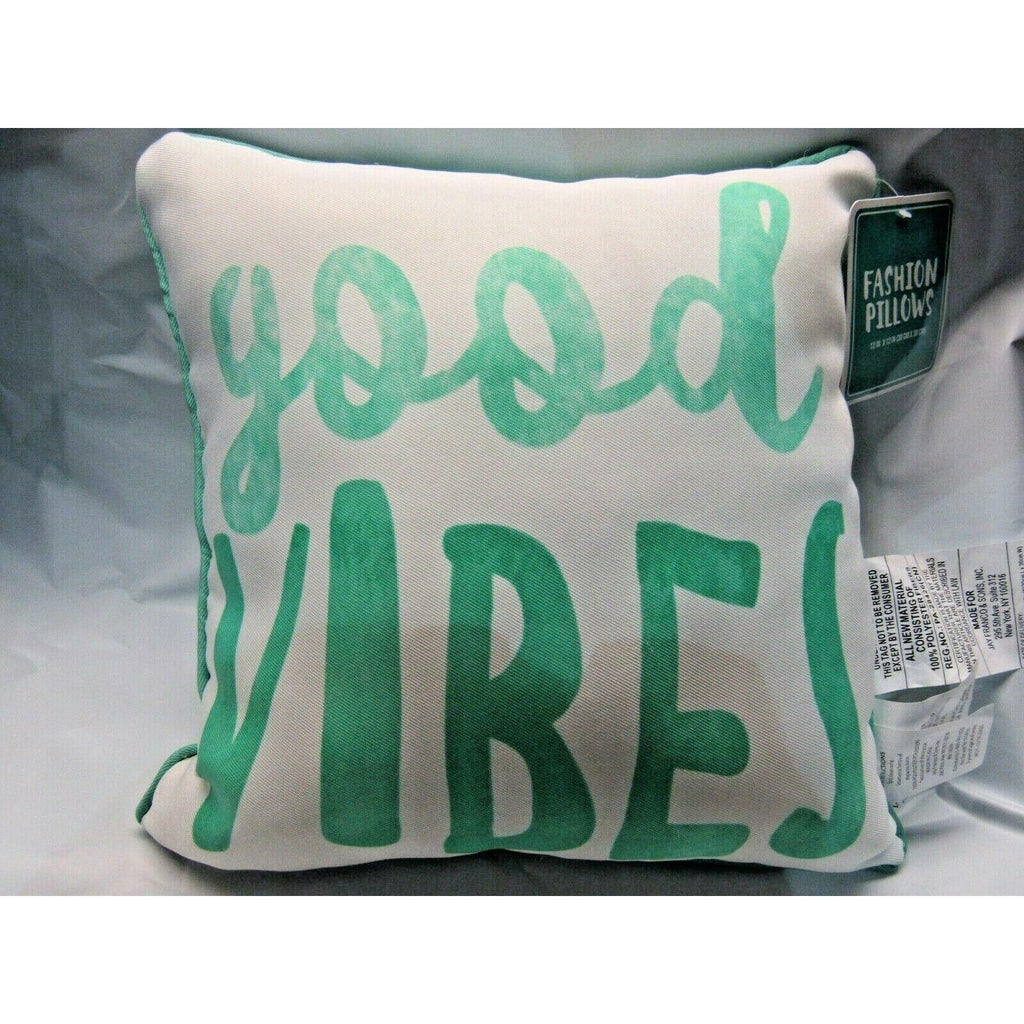 Good VIBES on Treal 12" by 12" Pillow by Jay Franco & Sons, Inc.