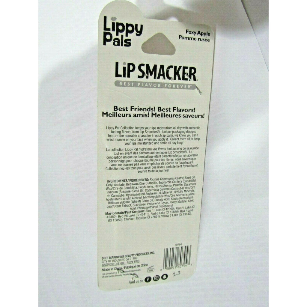 Lip Smacker Lippy Pals Fox Flavor Foxy Apple net wt .14oz