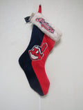 Cleveland Indians Embroidered on 18″ Red and Blue Split Christmas Stocking