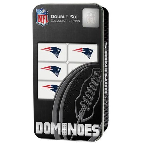 NFL New England Patriots White Dominoes Game by Masterpieces Puzzles
