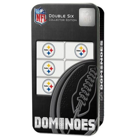 NFL Pittsburgh Steelers White Dominoes Game by Masterpieces Puzzles Co